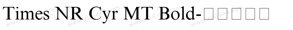 Times NR Cyr MT Bold字体转换